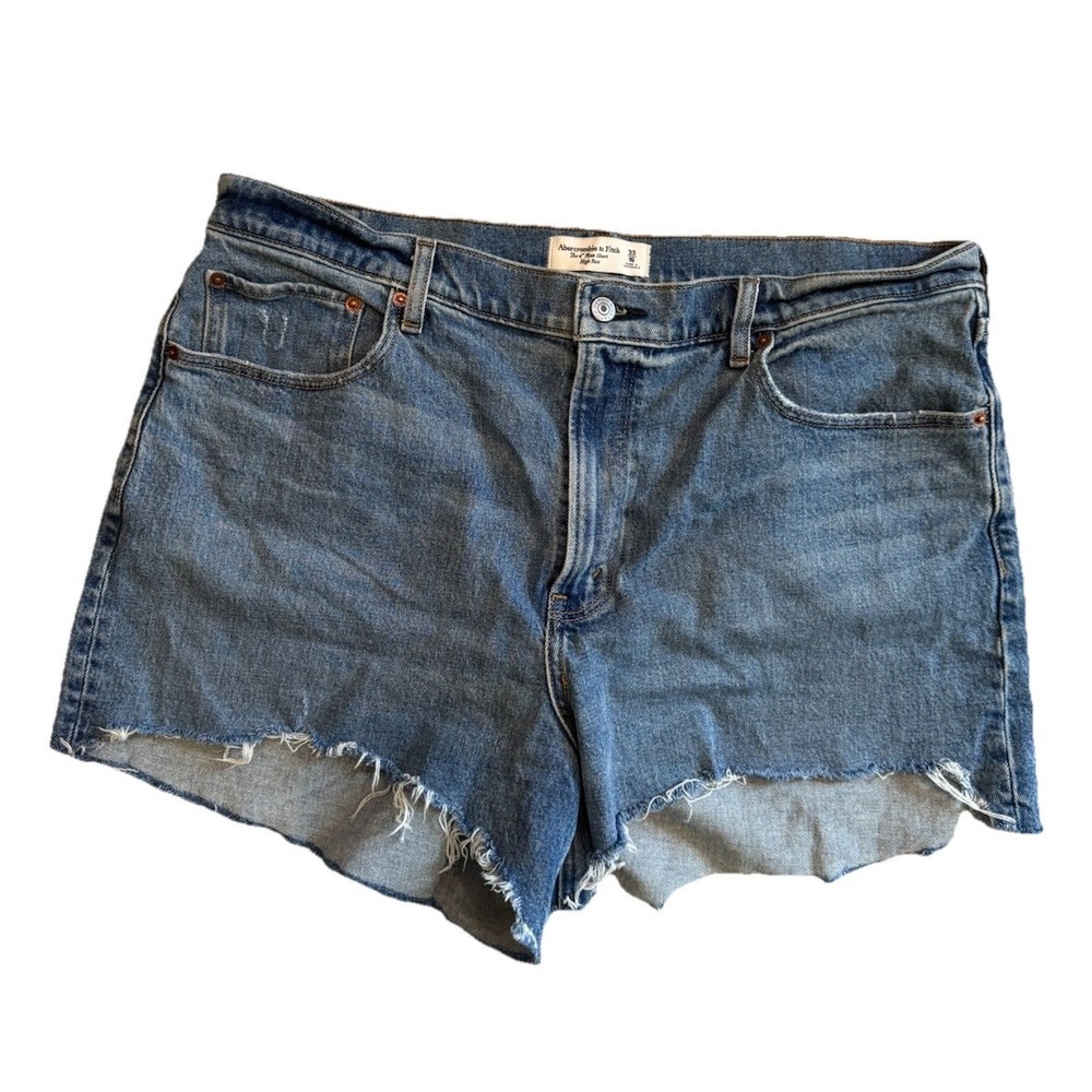 Abercrombie & Fitch The 4" Mom Short High Rise Denim Shorts Women's‎ 16 W33